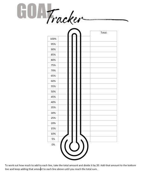 printable goal tracker template 4