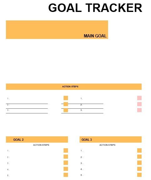 printable goal tracker template 5