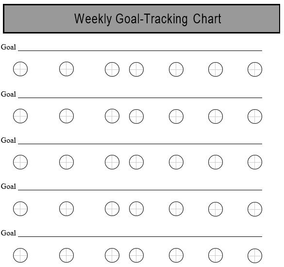 weekly goal tracker template