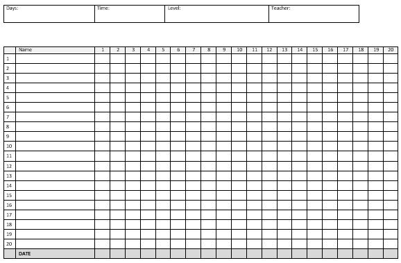 free attendance tracker template 2