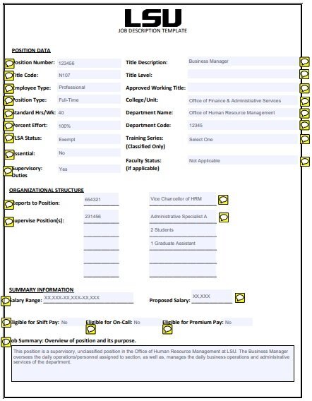 free job description template 1