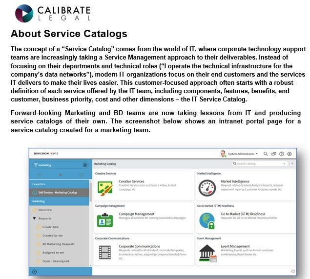 service catalogue template