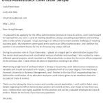 Printable Cover Letter for Office Job (Word / PDF) office administrator cover letter sample