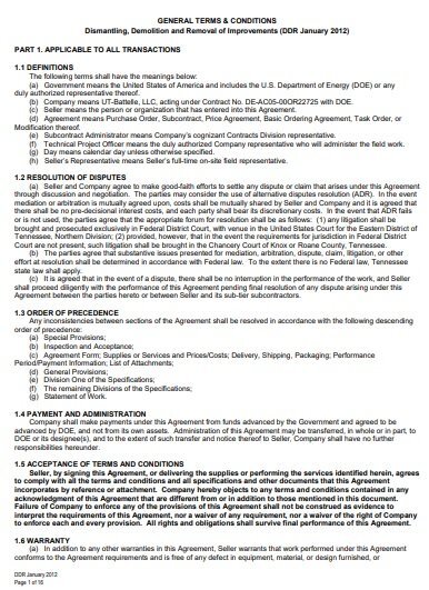 demolition and removal of improvement template
