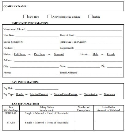 employee profile template pdf