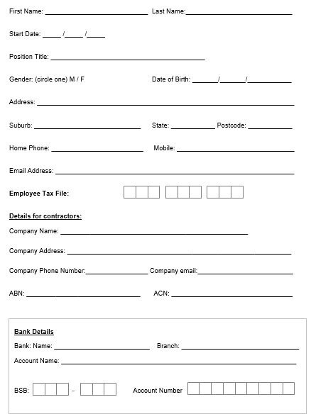 free employee profile template