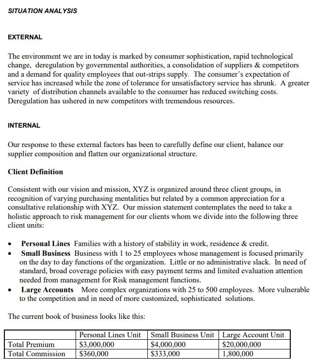 insurance agency business plan template