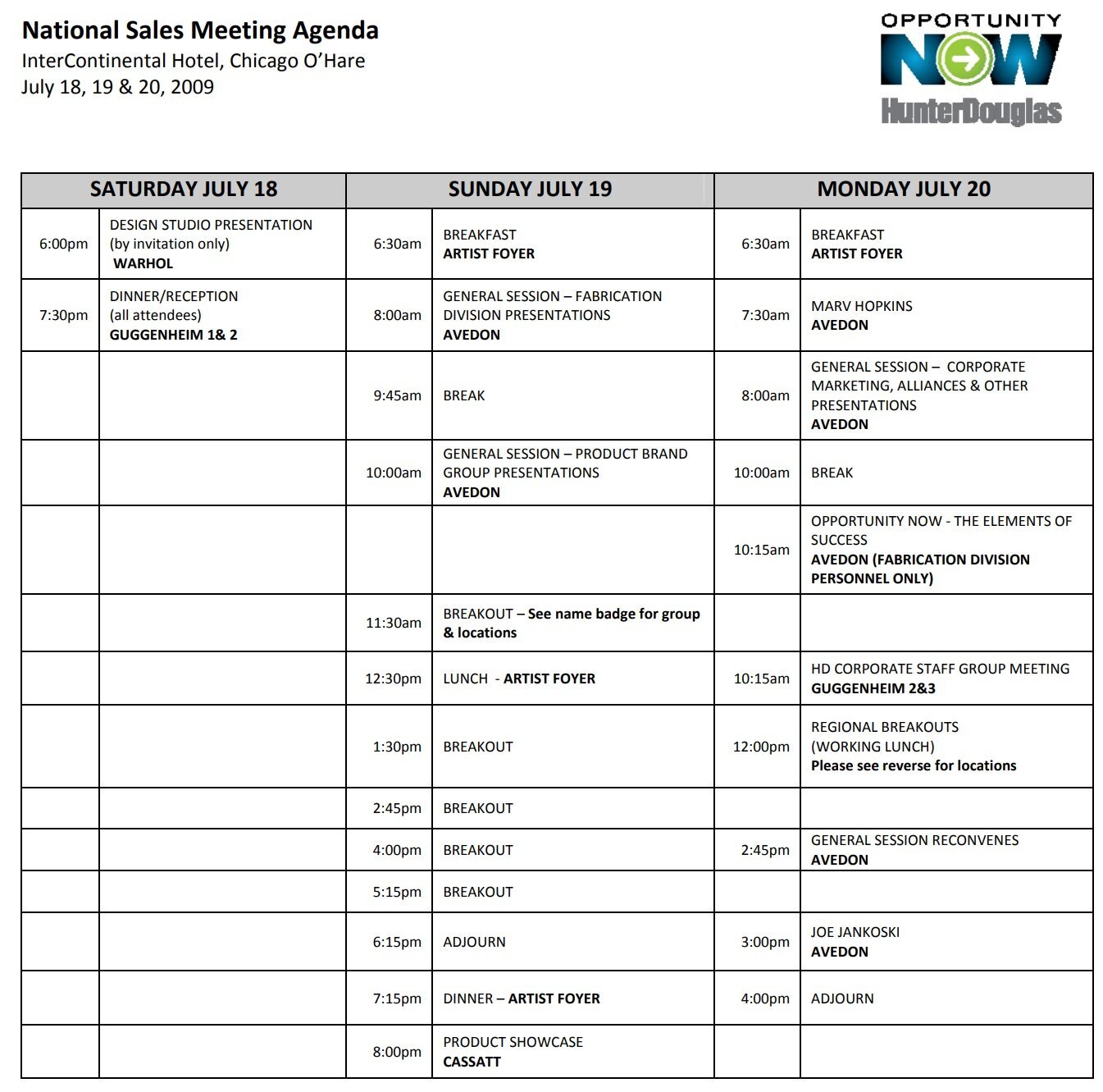 national sales meeting agenda template